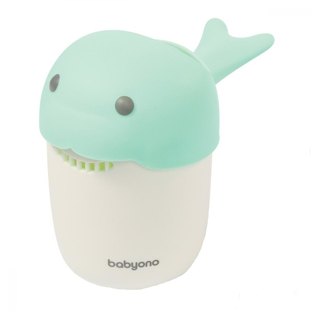 Baby Ono recipient clătire păr Whale Verde - imagine 6