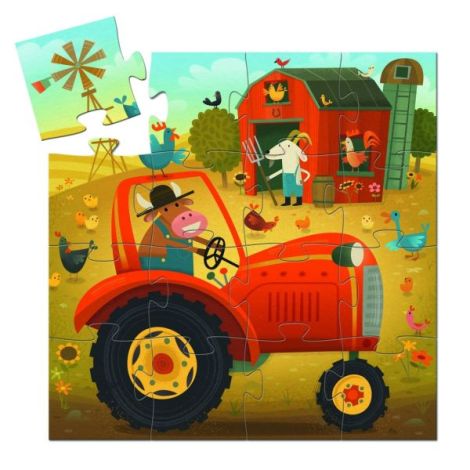 Puzzle Tractor Djeco | Joc Educativ 3+ - imagine 3