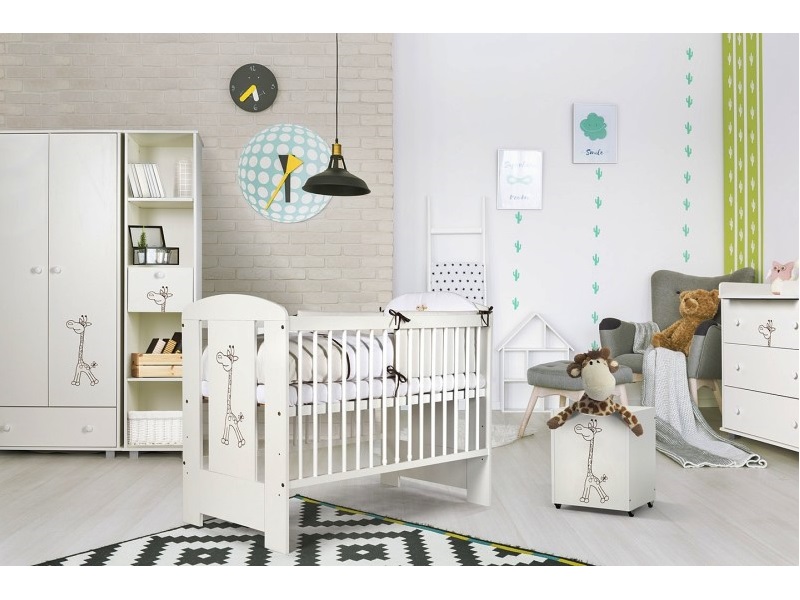 Set Mobilier Copii Klups Safari Alb, Dulap și Comodă - imagine 4