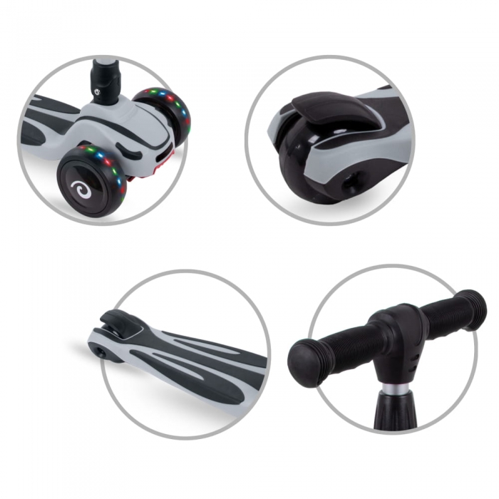 Trotineta Kidwell Jax 3 Roti LED, Pliabila - imagine 4