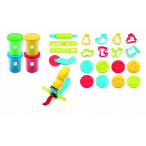 Set modelaj Djeco, 4 culori + accesorii - imagine 2