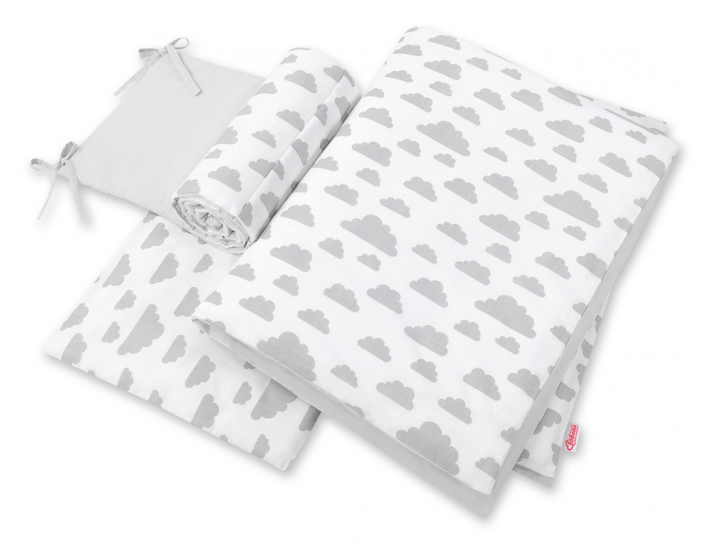 Bobono Lenjerie Patut 3 Piese Clouds Gray - imagine 2