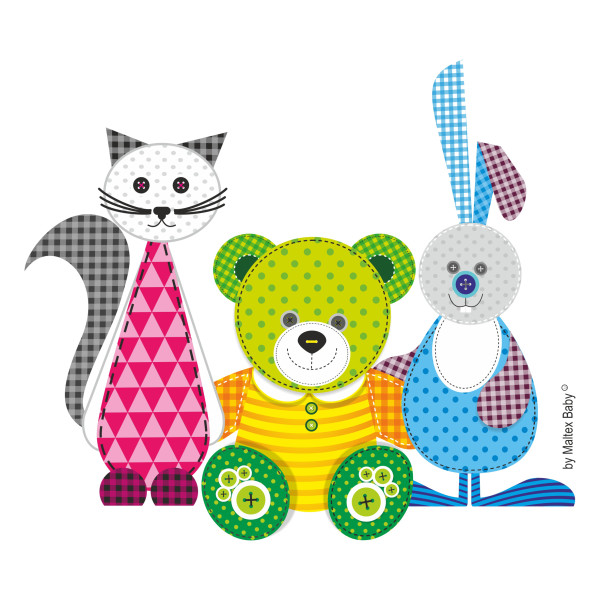 Înăltător baie antiderapant Bear Friends Maltex