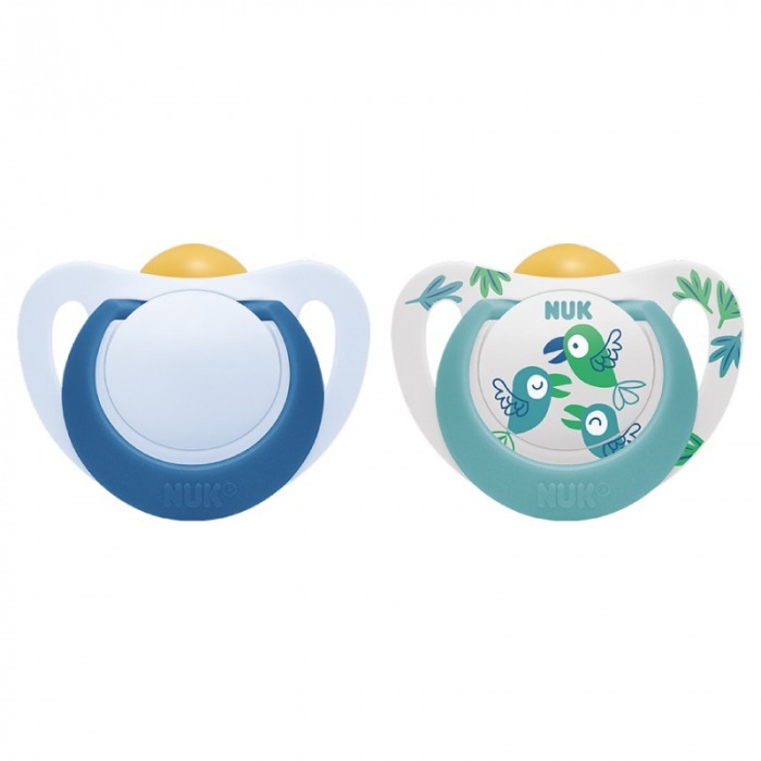 Suzeta Nuk Star Latex 6-18 luni, Set 2 Bucati