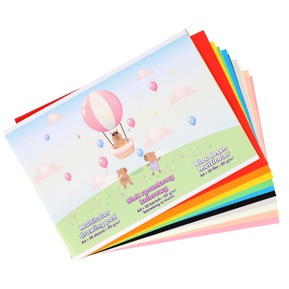 Bloc Desen Multicolor Strigo A4 - 20 File Creative
