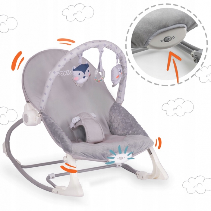 Balansoar Ricokids 7308 Gri cu Vibrații - imagine 2
