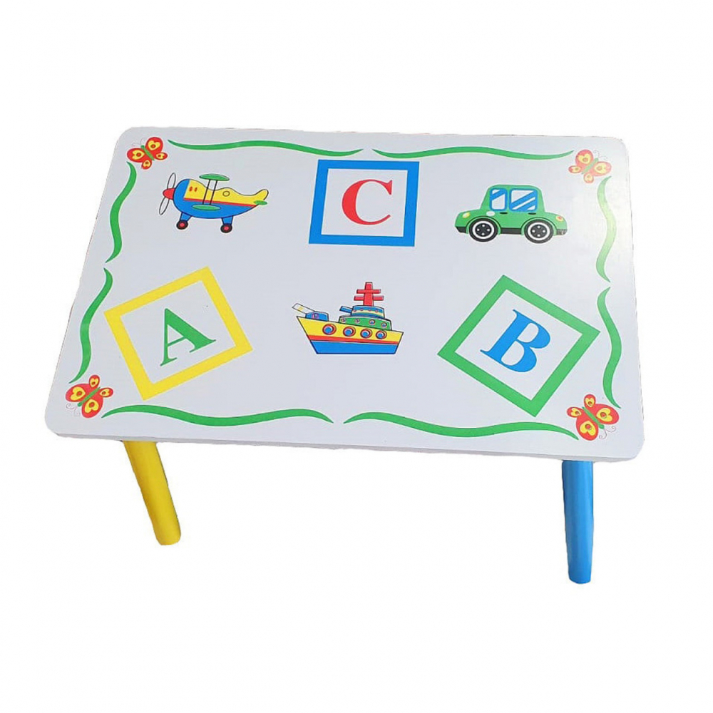 Masuta copii Novokids My first table Alb Verde - imagine 2