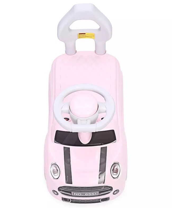 Masinuta Nicekids Mini Cooper Pink, fara pedale - imagine 2
