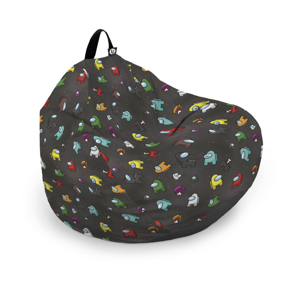 Husa Puf Bean Bag Para XL Among Us Negru - imagine 6