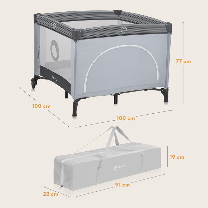 Tarc Joaca Lionelo Bonnie, 100x100 cm, Gri - imagine 9