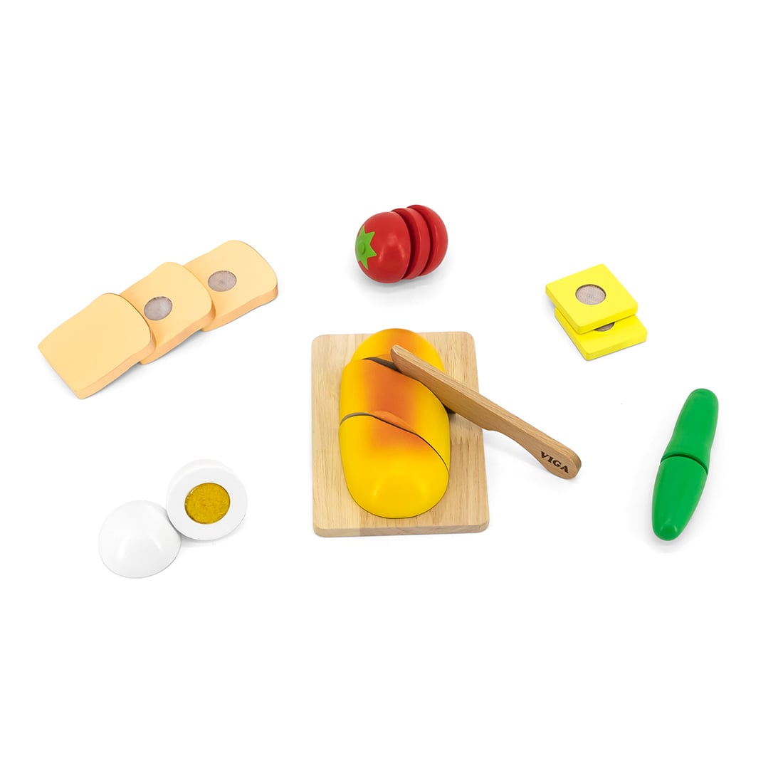 Set Taiat Legume Viga | Jucarie Educativa din Lemn