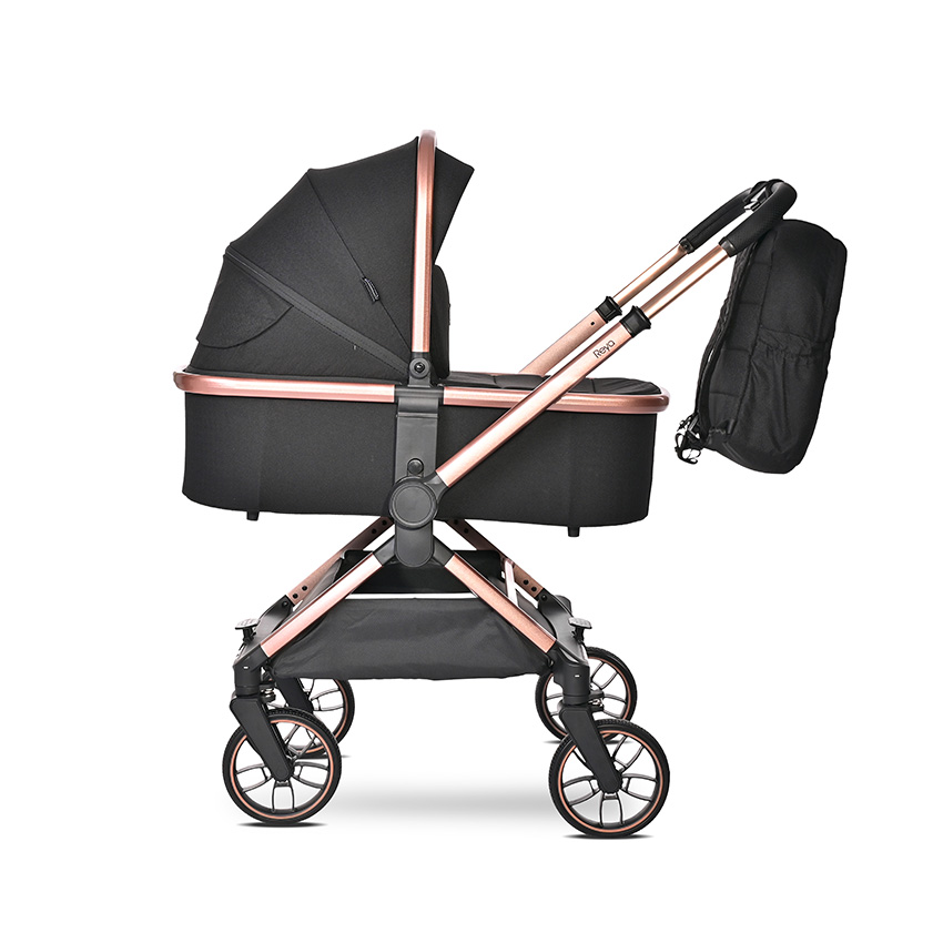 Carucior 3in1 Lorelli Reya - Sistem Complet Negru - imagine 3