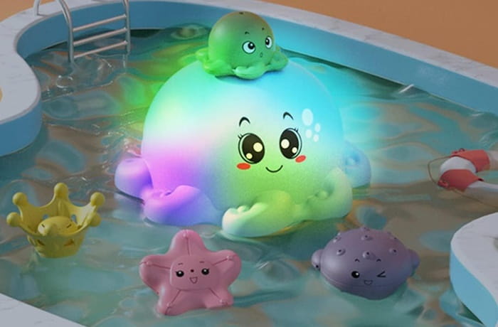 Doris Octopus Fântână | Jucărie de baie Roz