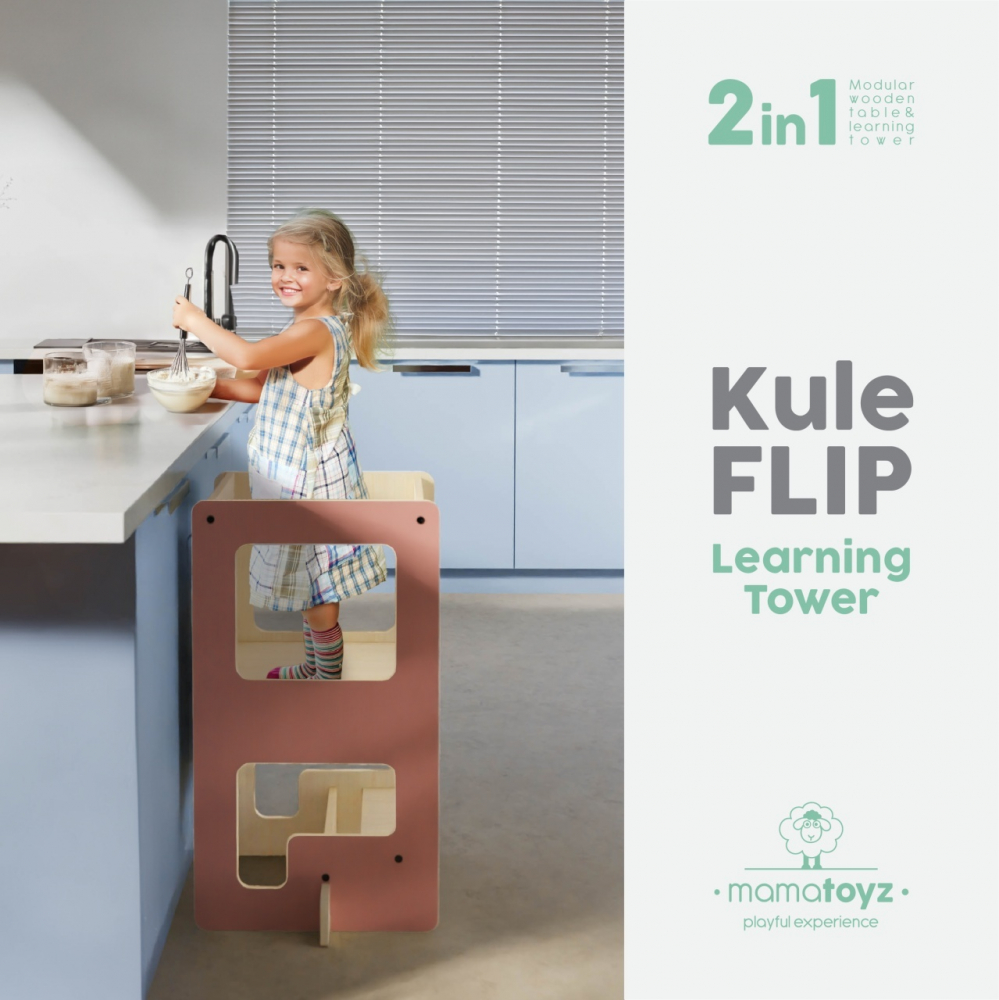 Turn invățare Kule Flip MamaToyz Roz - imagine 7