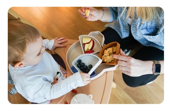 Farfurie Silicon 4 in 1 Kidnort Bej | Mese Variate - imagine 3