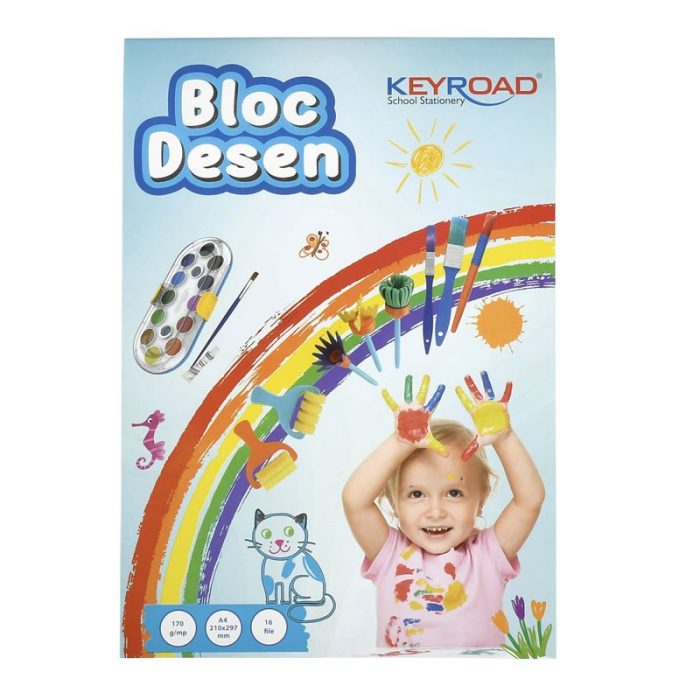 Bloc desen Keyroad A4, 170 g/m², 16 file