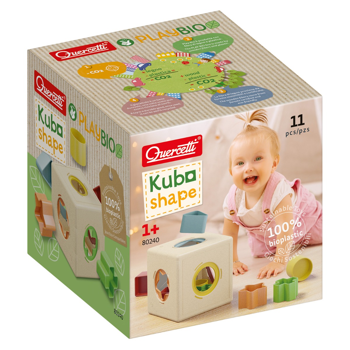 Cub Forme Quercetti Kuba Play Bio, 11 Piese