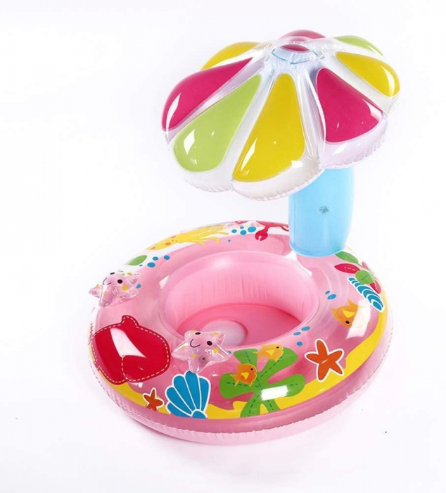 Colac Bebe Stea de mare Intex cu Parasolar