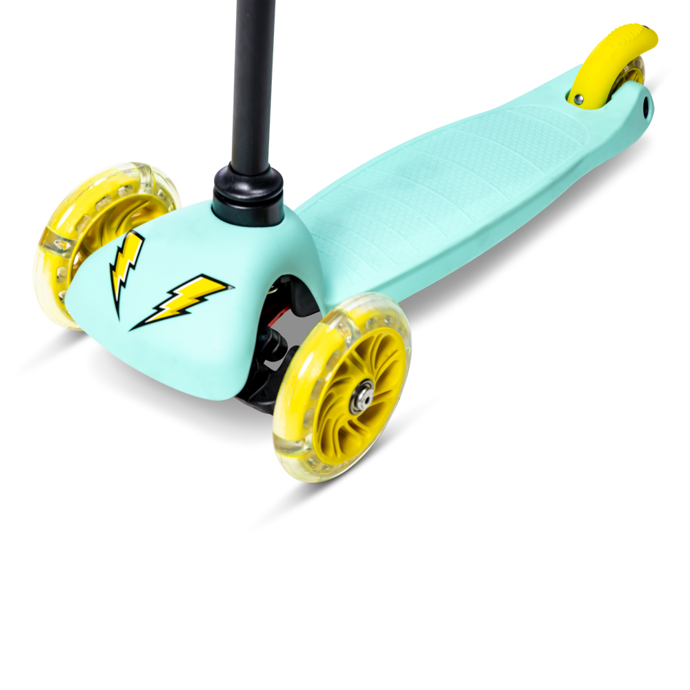 Trotineta Neon Bolt Green cu LED și 3 roti - imagine 2