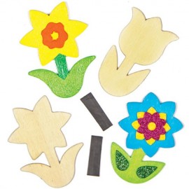 Flori din lemn cu magnet Baker Ross | Decor DIY