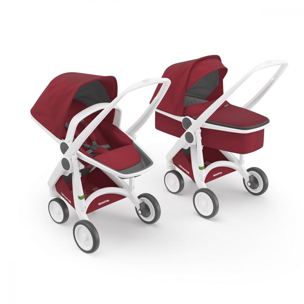 Carucior 2 in 1 Greentom White Cherry, Ecologic - imagine 6