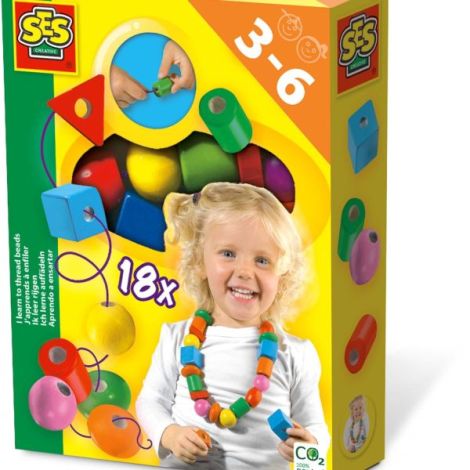 Set Margele Lemn Ses Creative - Coordonare