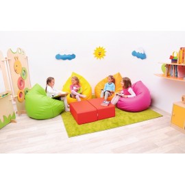 Fotoliu tip para galben Moje Bambino, ergonomic - imagine 3