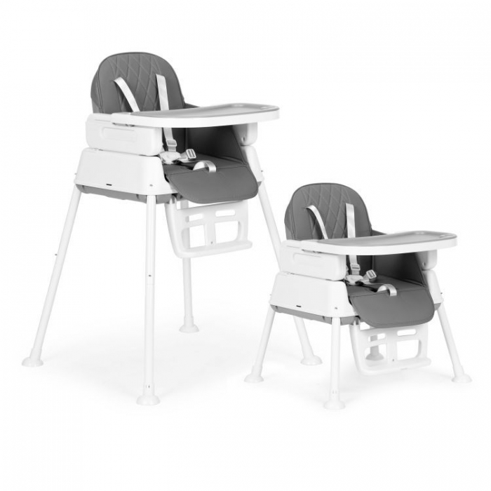 Scaun de masă 3 în 1 Ecotoys HA-009 Gri, Modular - imagine 5