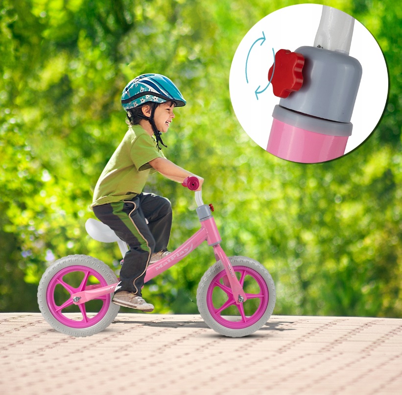 Bicicleta Fără Pedale Malplay Push Sport Roz, 12 Inch - imagine 3