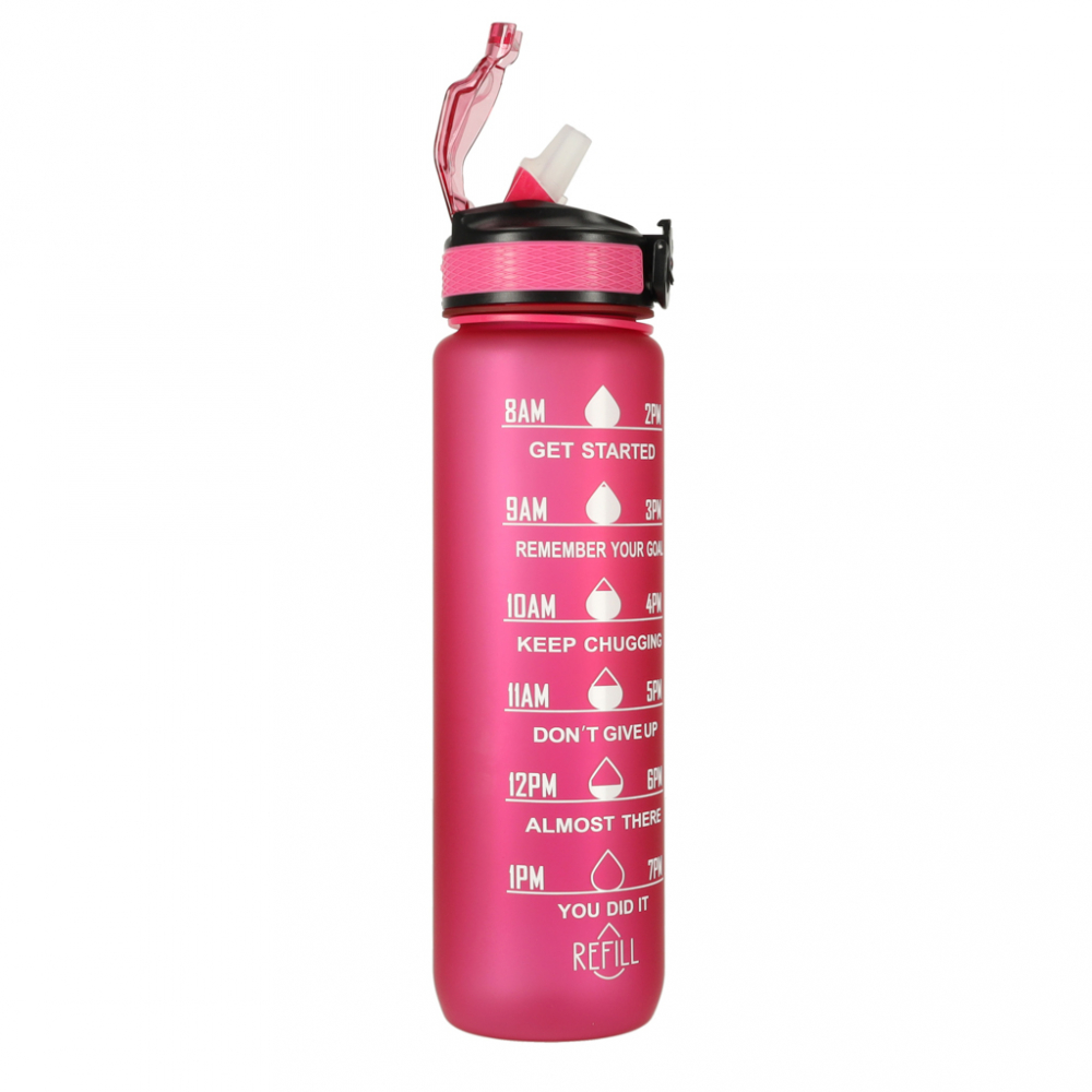 Sticlă Apă Sport Ikonka Pink, 1L - imagine 4