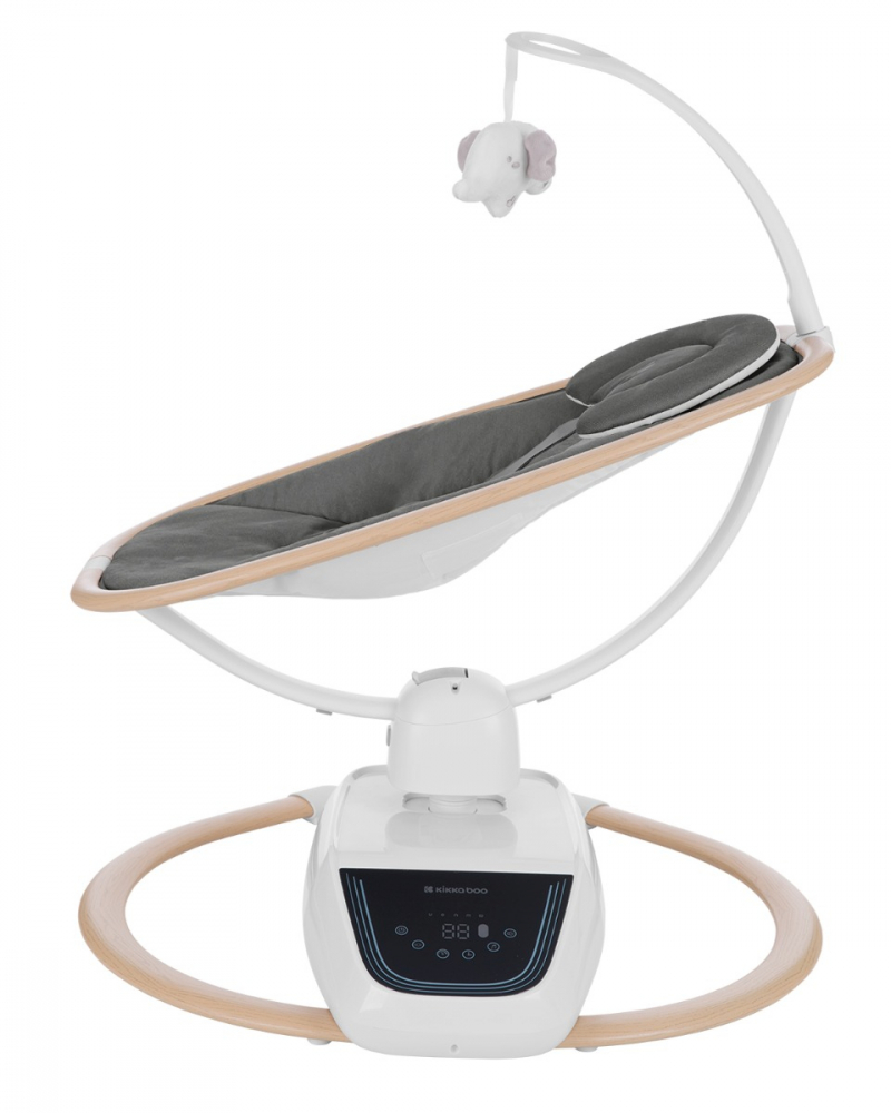 Leagan Electric KikkaBoo BeeMoove Grey cu Telecomanda - imagine 2