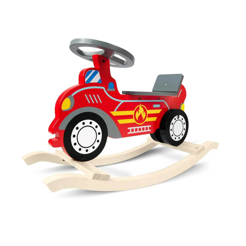 Balansoar Ricokids Masina Pompieri Rosu - imagine 8