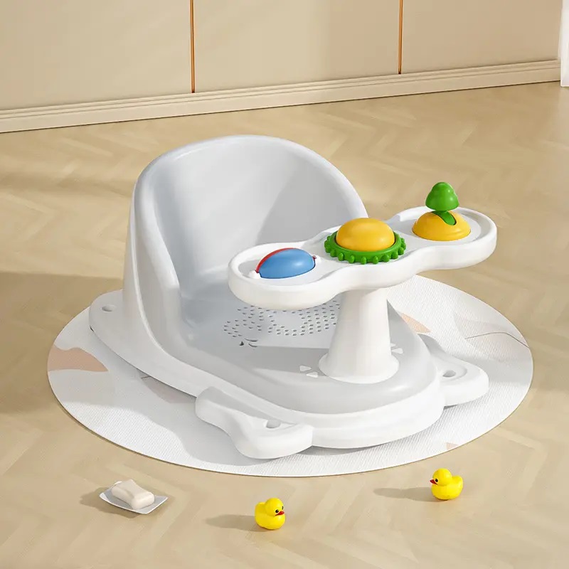 Scaun baie Little Mom Grey, ergonomic si sigur - imagine 5