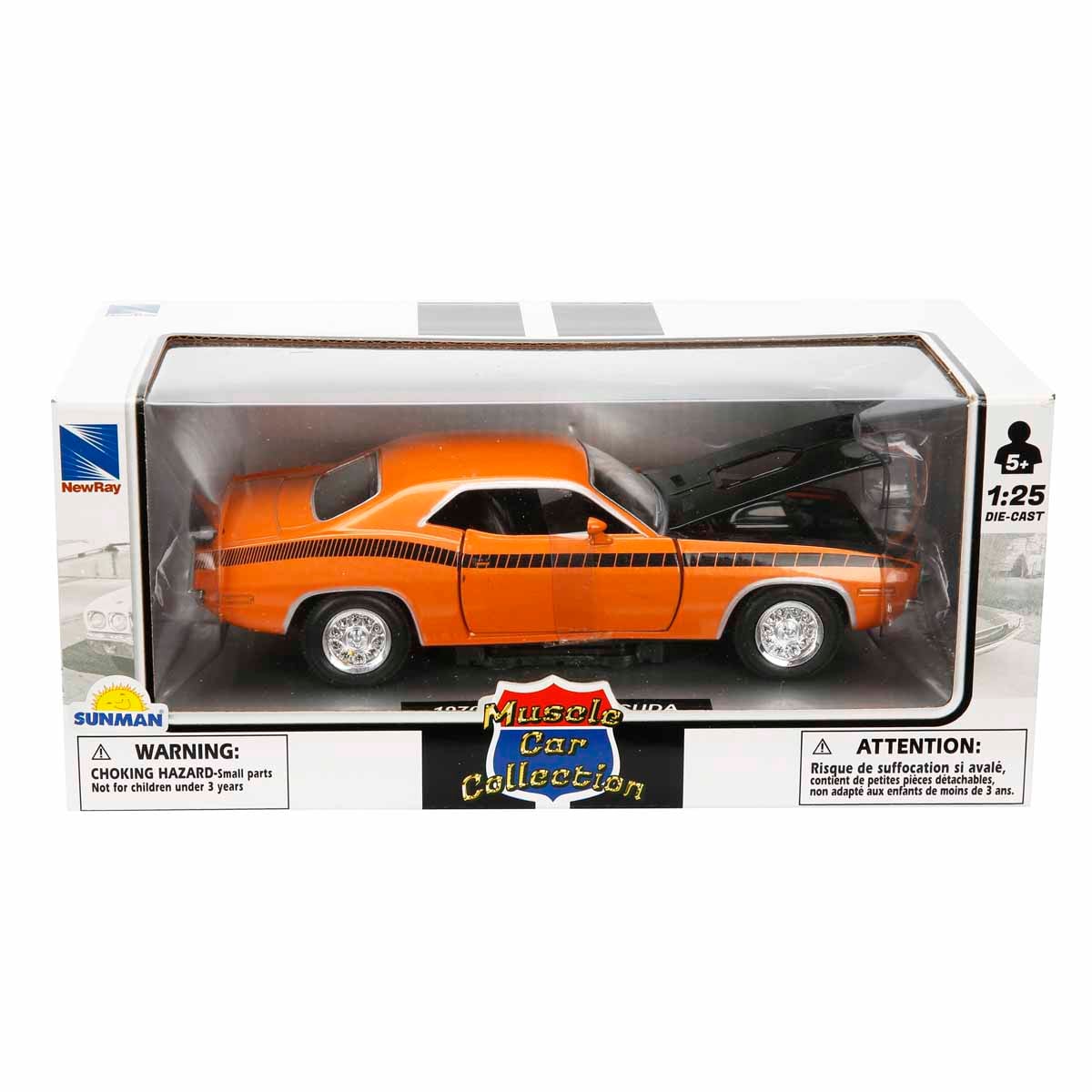Mașină Plymouth Cuda New Ray 1:25 Metalic