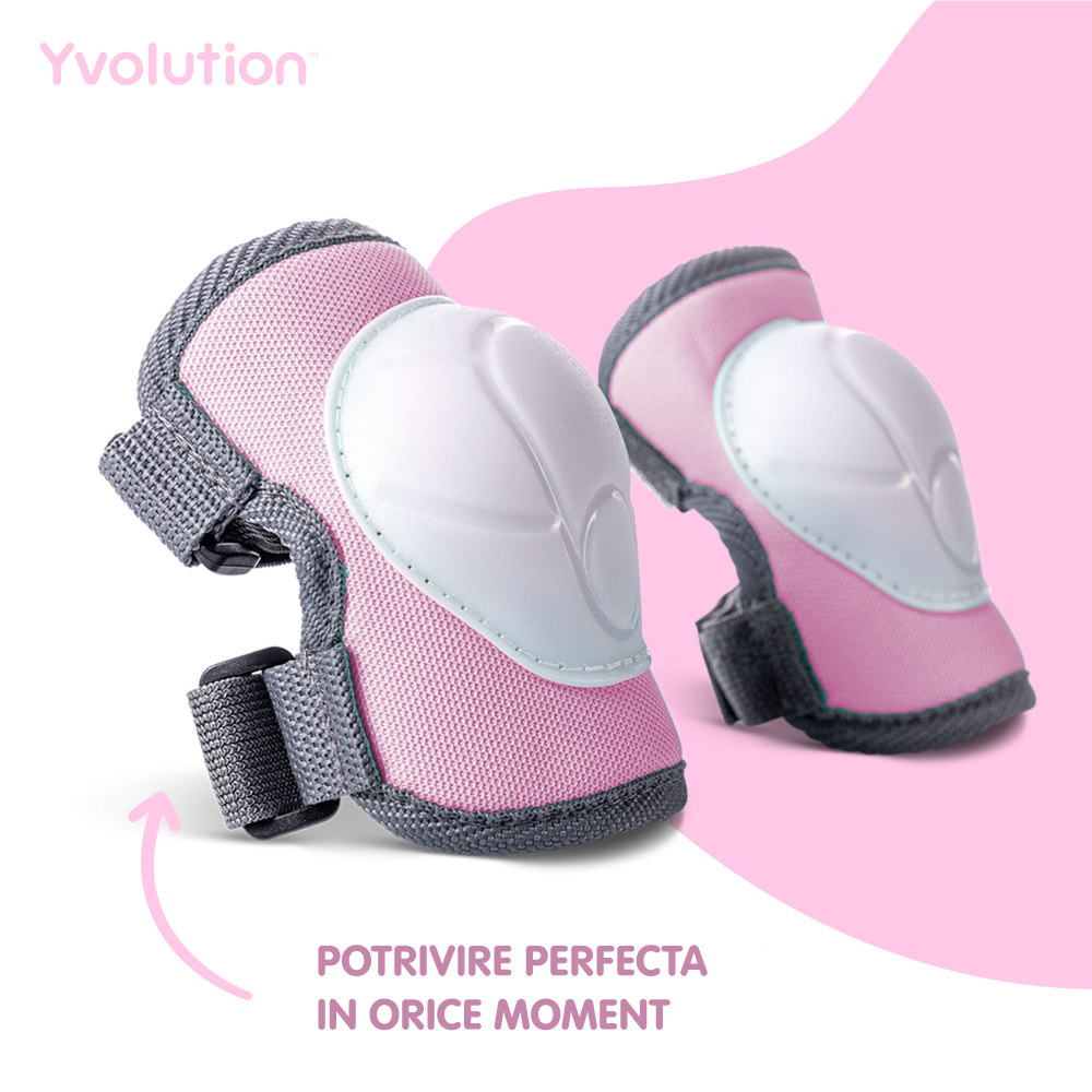 Set 6 protecții sport Yvolution Pink 3-5 ani