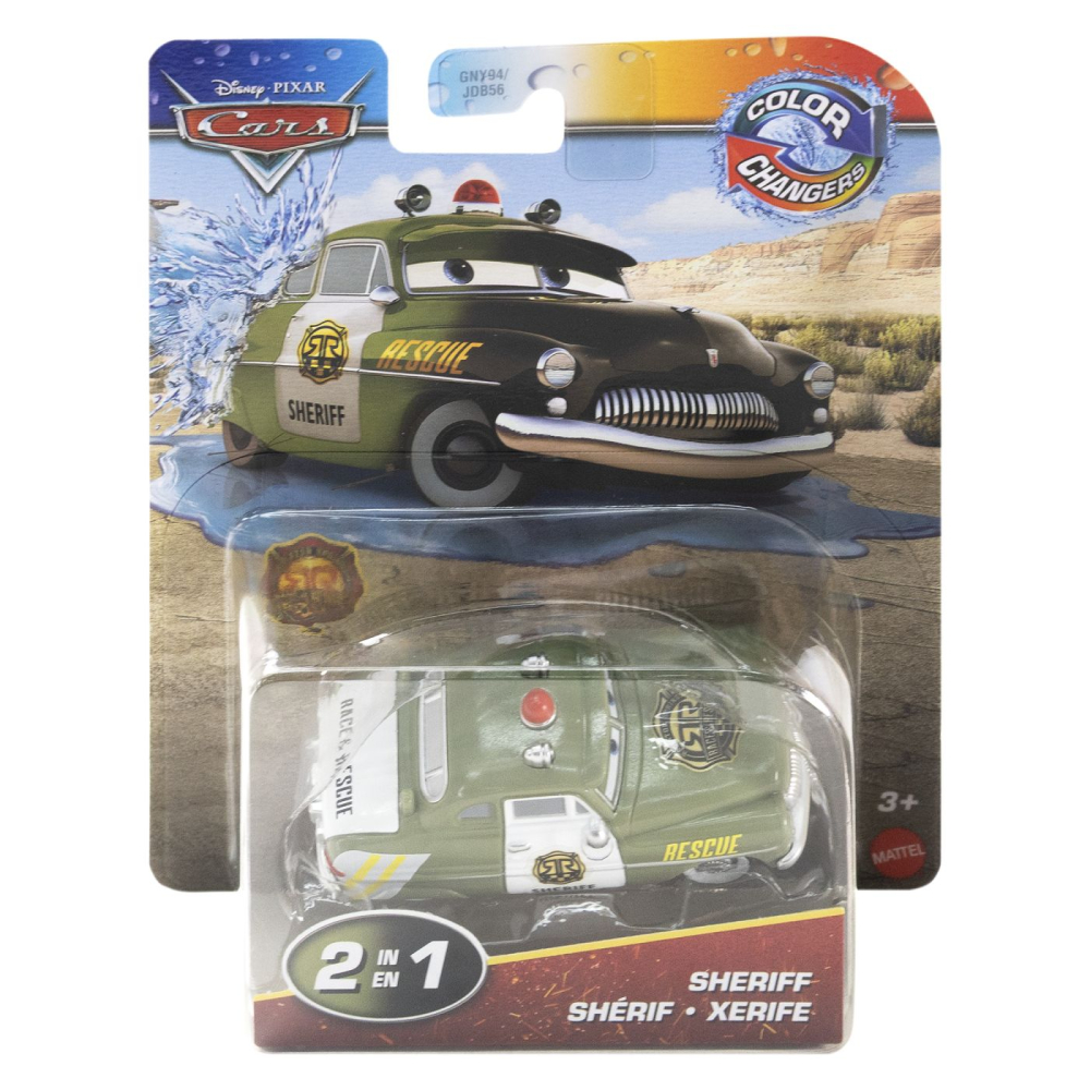 Mattel Cars Sheriff cu Culori Schimbătoare - 158RON
