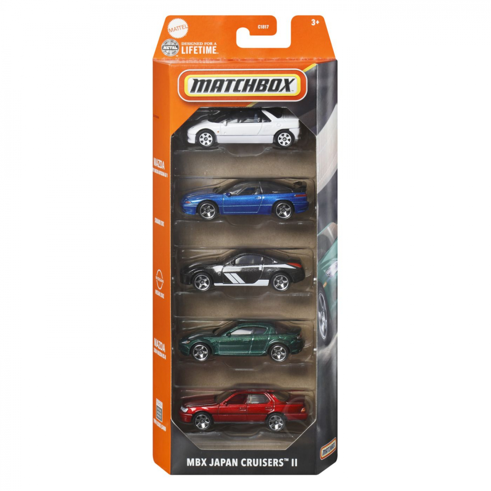 Set 5 Masinute Matchbox MBX Japan Cruisers II