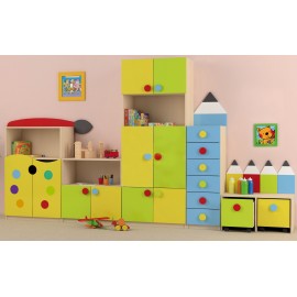 Set Mobilier Grădiniță Creionasul Novum, 5 Piese - imagine 2