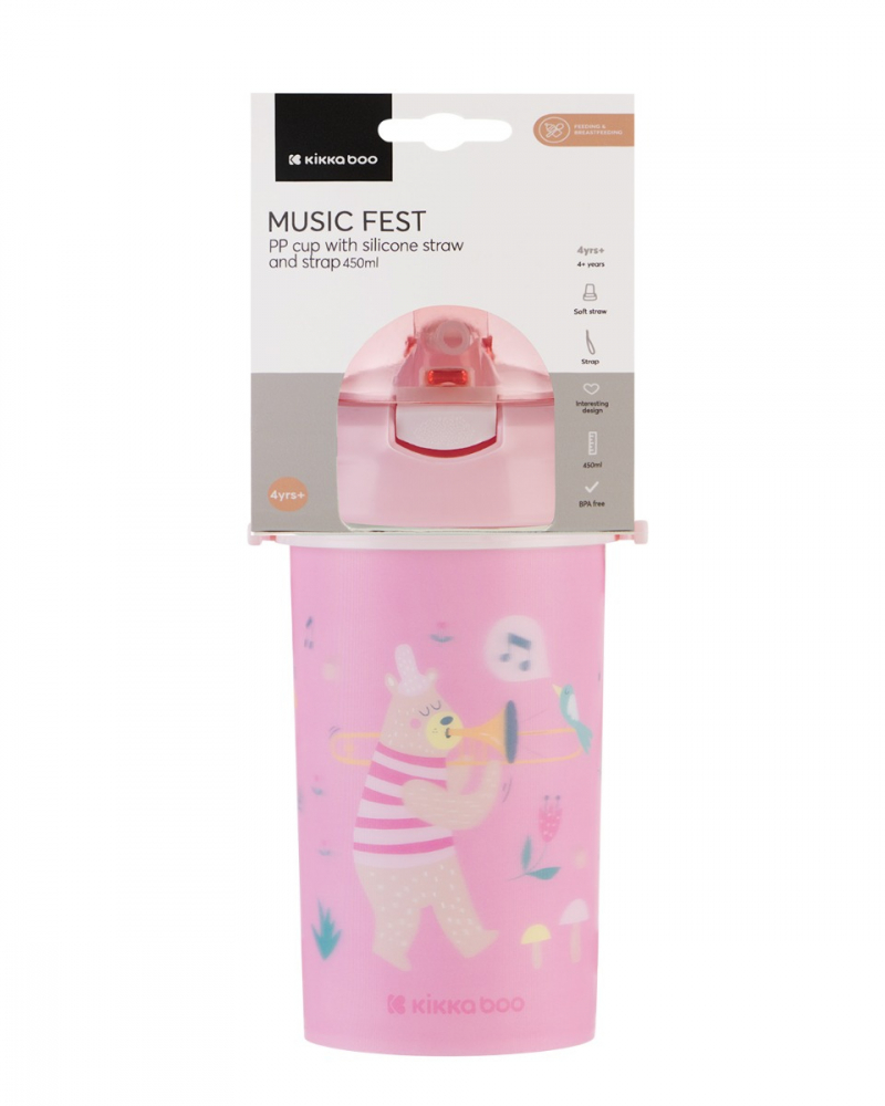 Cana Kikkaboo Music Fest Pink cu Pai Silicon - imagine 3
