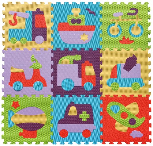 Covoras Puzzle Transport Babygreat 92x92 cm