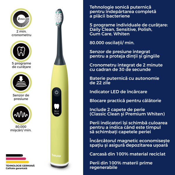 Periuță sonică Beurer SC50 | Curățare Profundă