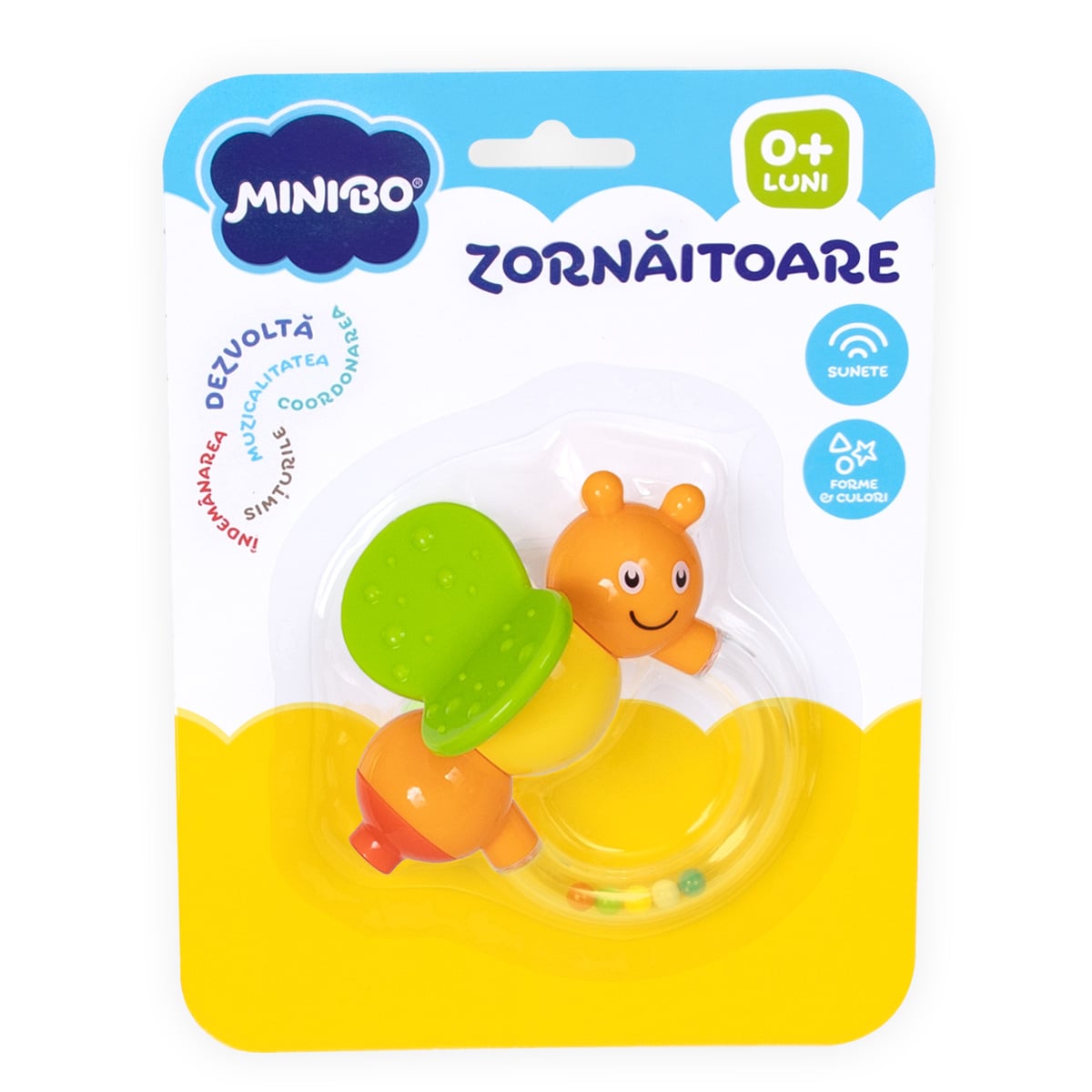 Zornaitoare Minibo Fluture | Stimulare si Masaj Gingii
