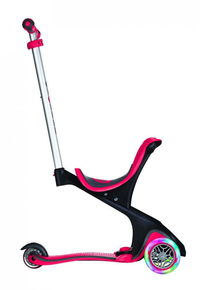 Globber Evo Comfort 4in1 Rosu, LED, Reglabila - imagine 4