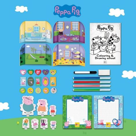 Kit Creație Lisciani Peppa Pig - Ghiozdan Colorat - imagine 3