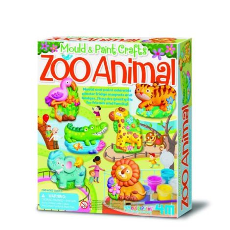 Atelier Creativ 4M Animale Zoo - Modeleaza si Picteaza
