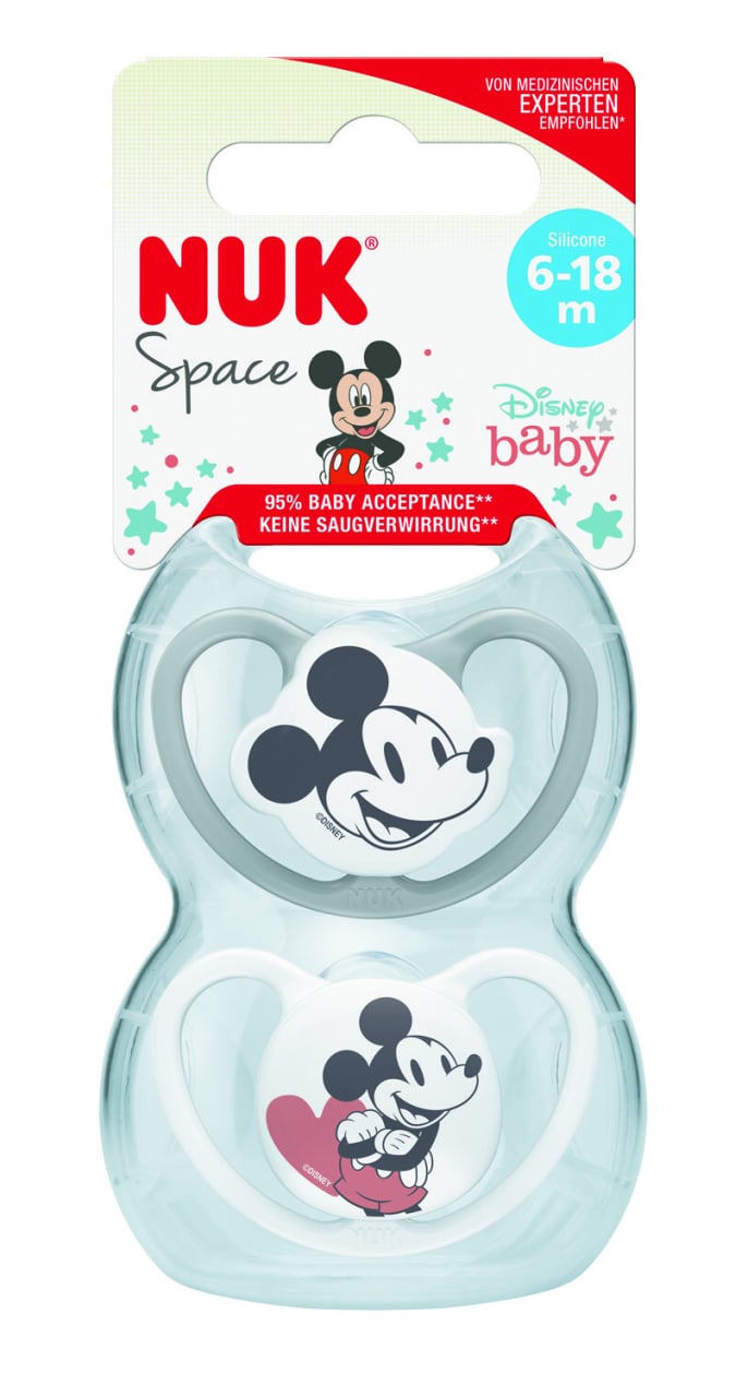 Suzete Nuk Disney Mickey Ortodontice, Set 2
