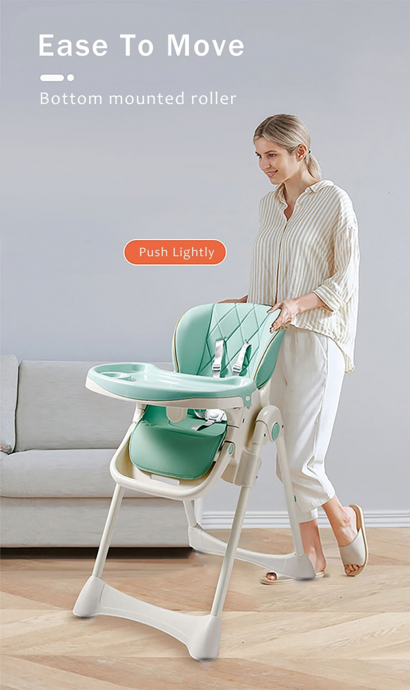 Scaun Masa 3in1 Little Mom Moove Green, Reglabil - imagine 7