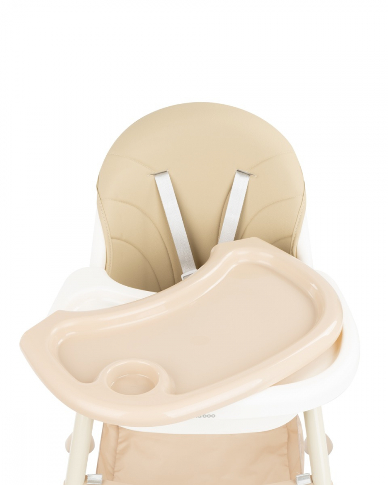 Scaun de masă KikkaBoo 2 în 1 Pliabil, Brie Beige - imagine 5