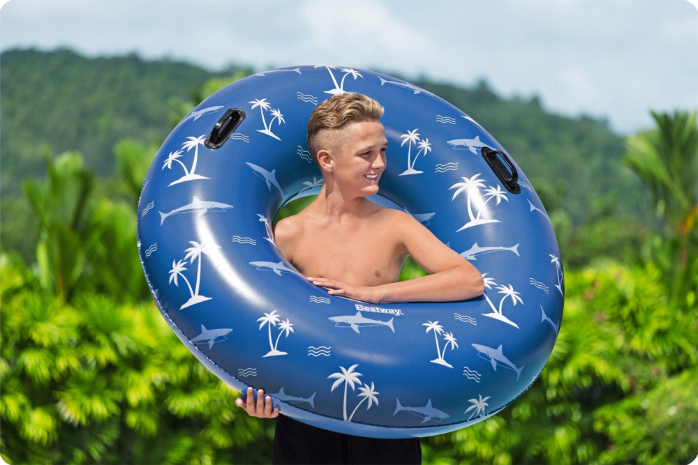 Colac Gonflabil Bestway Tropical Blue cu Manere - imagine 5