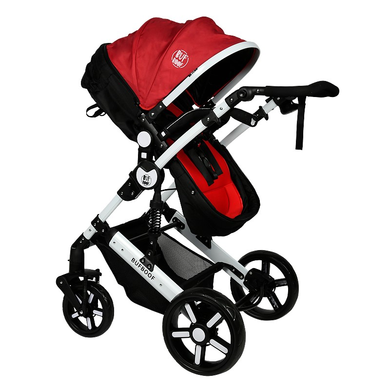 Carucior 2 in 1 Reversibil Buf Boof X2 Red, 0-36 luni - imagine 6